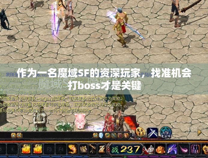 作为一名魔域SF的资深玩家,找准机会打boss才是关键